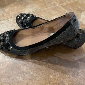 Black/silver flats size 9